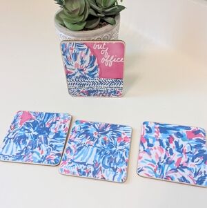 Set Of 4 Handmade Lilly Pulitzer Coasters